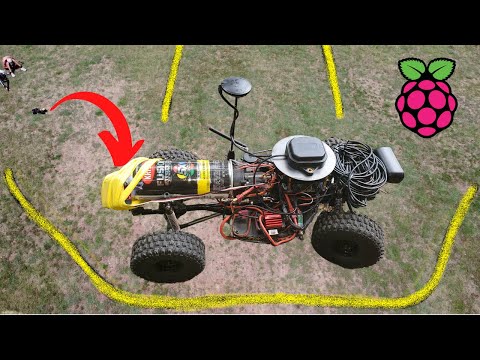 Pi Rover Draws 40ft Smiley Faces With RTK GPS And Spray Paint