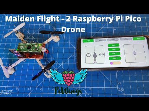 Raspberry Pi Pico Drone | PiWings Maiden Flight 2 with Android App | RP2040 Drone | STEM Education